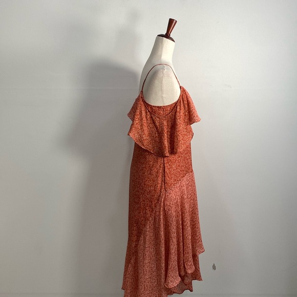 Joie Silk Dress One Shoulder Handkerchief XS Missing Belt - Picture 5 of 10